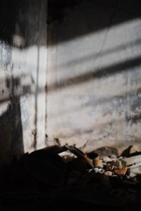 Views in June of 2019 of ruined buildings in the old neighborhood of Shingal (Sinjar) 02