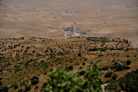 Views in June of 2019 of the north side of Sinjar mountain, as seen from the Ezidi shrine of Chil Mera 16