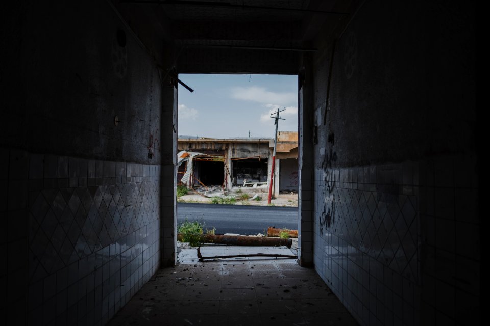 Views in May of 2019 around the old city center area of Shingal, ruined in the war with the Islamic State 07