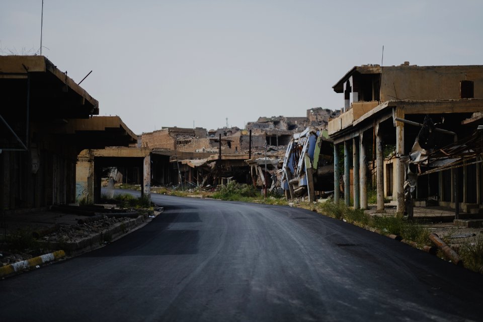 Views in May of 2019 around the old city center area of Shingal, ruined in the war with the Islamic State 03