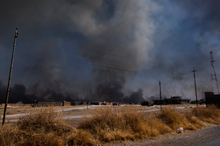 Views of the field fires in summer of 2019 that were sweeping across Sinjar (Shingal) 03