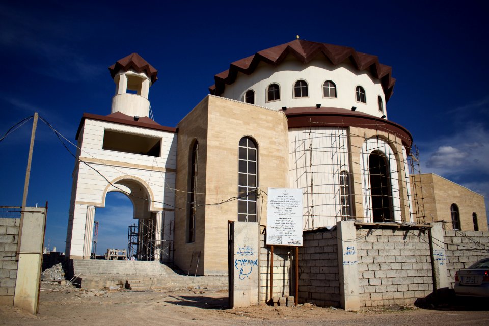 Views of an Armenian church being constructed at the outskirts of the Ankawa neigborhood in Erbil 33