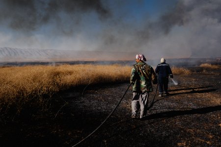 Views of the field fires in summer of 2019 that were sweeping across Sinjar (Shingal) 22