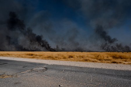 Views of the field fires in summer of 2019 that were sweeping across Sinjar (Shingal) 19