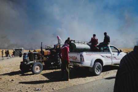 Views of the field fires in summer of 2019 that were sweeping across Sinjar (Shingal) 10