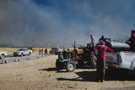 Views of the field fires in summer of 2019 that were sweeping across Sinjar (Shingal) 12