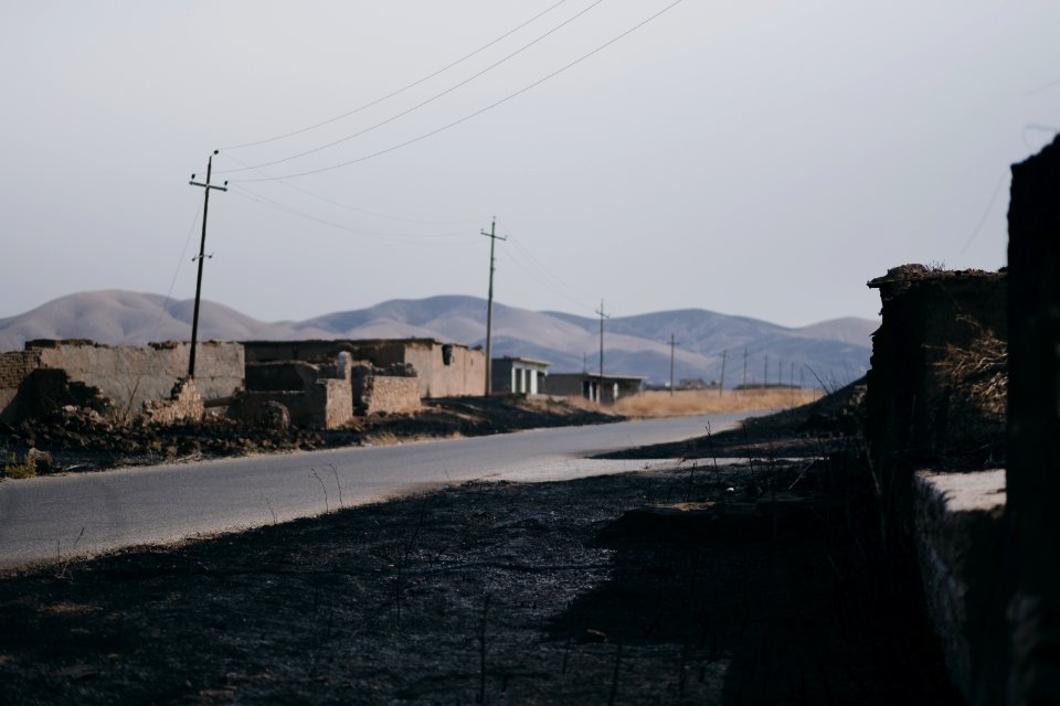 Views of the Ezidi village Hardan in Sinjar District, burned in 2019 in the summer fires 25