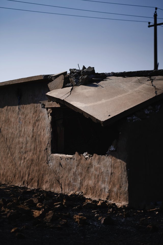 Views of the Ezidi village Hardan in Sinjar District, burned in 2019 in the summer fires 29