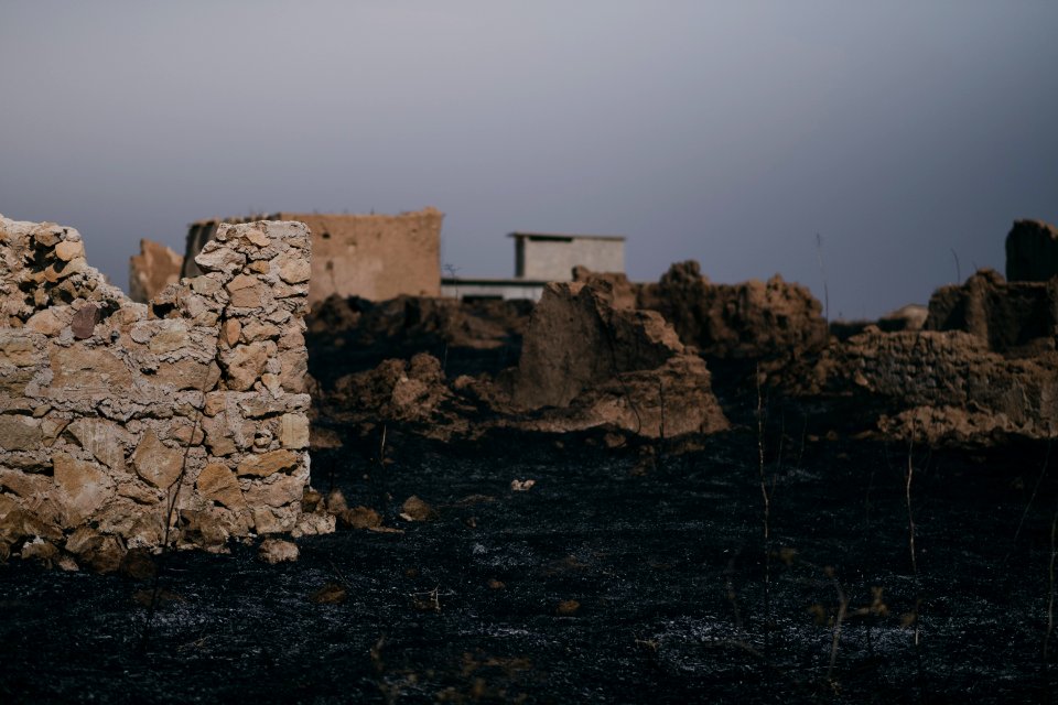 Views of the Ezidi village Hardan in Sinjar District, burned in 2019 in the summer fires 27