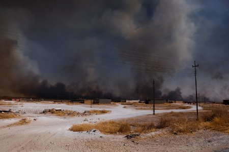 Views of the field fires in summer of 2019 that were sweeping across Sinjar (Shingal) 01