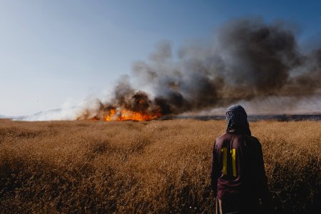 Views of the field fires in summer of 2019 that were sweeping across Sinjar (Shingal) 23