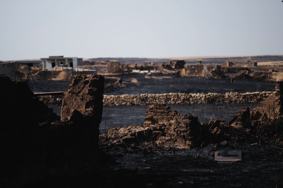 Views of the Ezidi village Hardan in Sinjar District, burned in 2019 in the summer fires 10