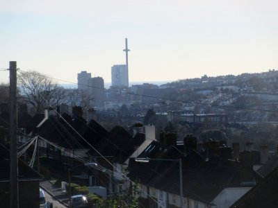 Views of Brighton - City Centre seen from Moulsecoomb Way, Moulsecoomb (March 2017)