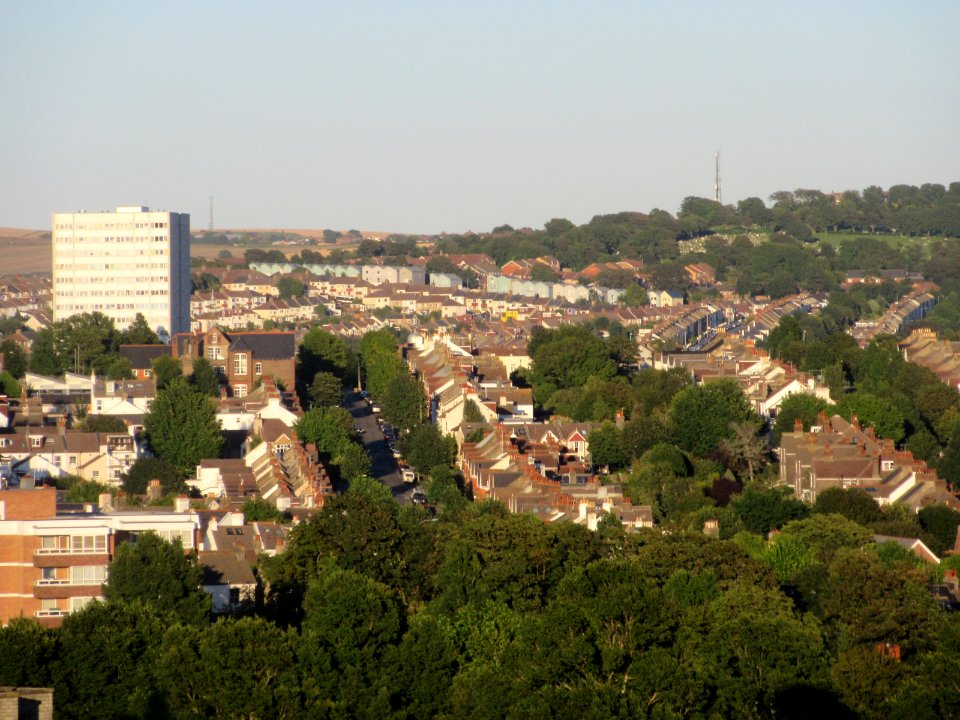 Views of Brighton - Ditchling Road, Lewes Road and Bear Road areas seen from Highcroft Villas, Prestonville, Brighton (August 2016)
