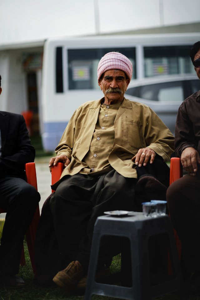 Views of a Ezidi gathering at the office of the Ezidi Progress Party's office in Shingal 09