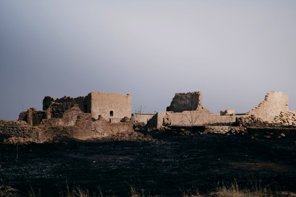 Views of the Ezidi village Hardan in Sinjar District, burned in 2019 in the summer fires 17