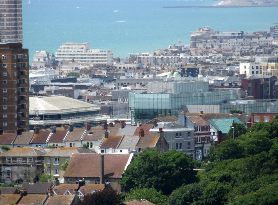 Views of Brighton - City Centre seen from Whitehawk Hill, Brighton (July 2015)