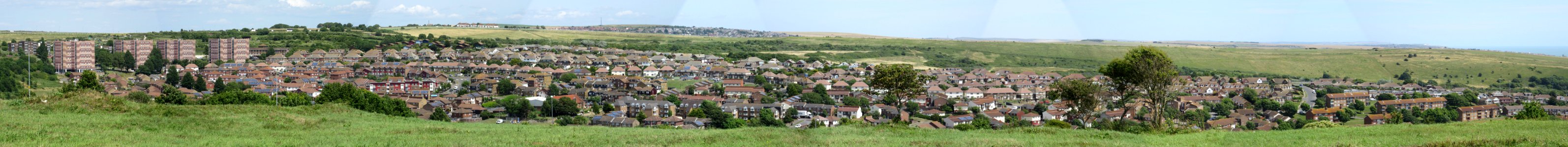 Views of Brighton - Panorama Eastwards from Whitehawk Hill, Brighton (July 2015) (2)
