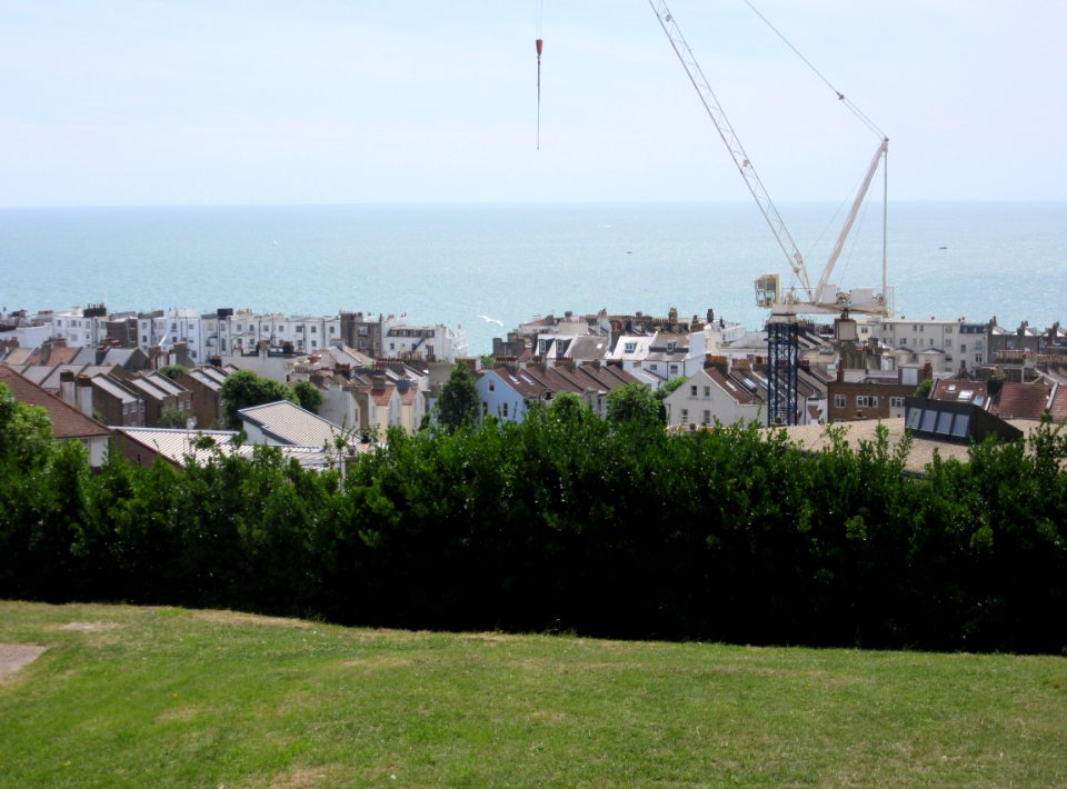 Views of Brighton - Kemptown area seen from Whitehawk Hill Road, Brighton (July 2015)