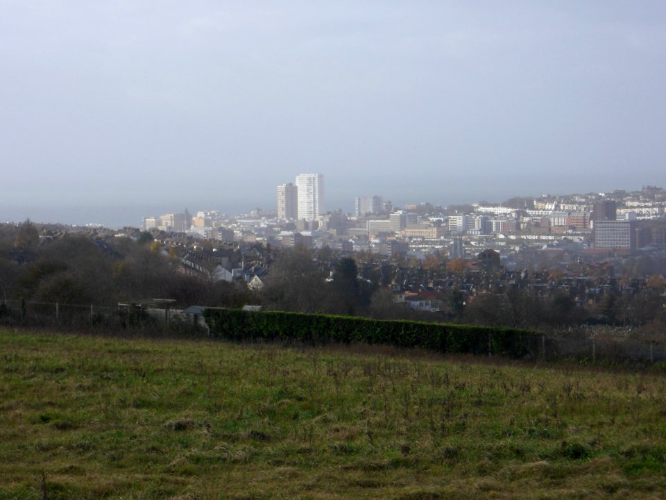 Views of Brighton - Brighton City Centre from Tenantry Down Road (December 2013)