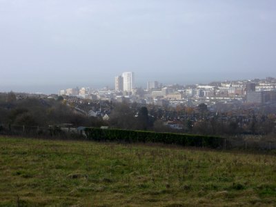 Views of Brighton - Brighton City Centre from Tenantry Down Road (December 2013)