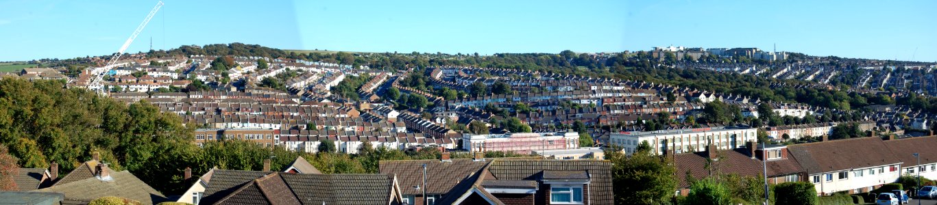 Views of Brighton - Bear Road, Coombe Road, Elm Grove and Hanover areas seen from Hollingdean (September 2018)