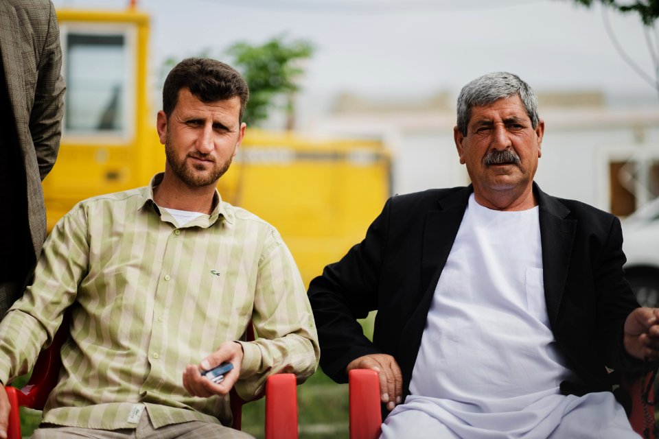 Views of a Ezidi gathering at the office of the Ezidi Progress Party's office in Shingal 13