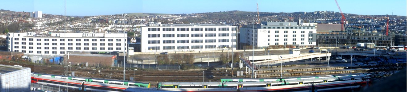 Views of Brighton - Panorama from Howard Place towards New England Quarter (December 2013)