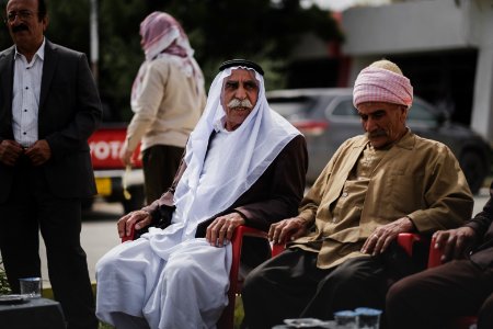 Views of a Ezidi gathering at the office of the Ezidi Progress Party's office in Shingal 18