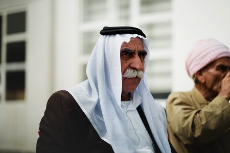 Views of a Ezidi gathering at the office of the Ezidi Progress Party's office in Shingal 30