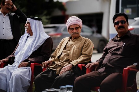 Views of a Ezidi gathering at the office of the Ezidi Progress Party's office in Shingal 19