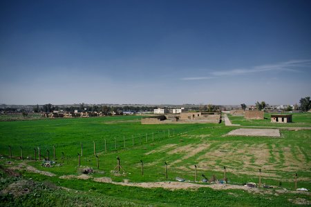 Views of Baathi-era buildings at Khabat village
