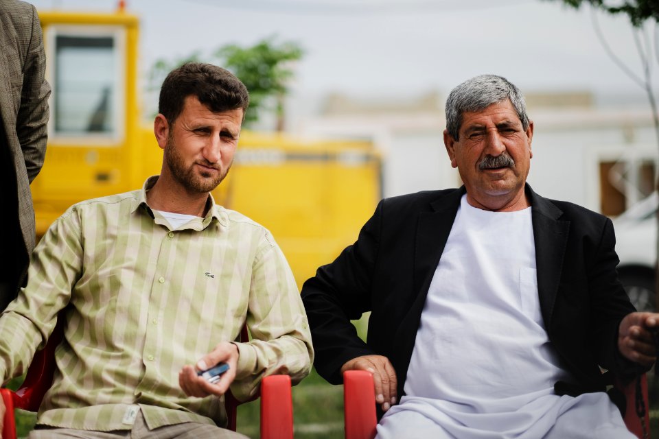 Views of a Ezidi gathering at the office of the Ezidi Progress Party's office in Shingal 12