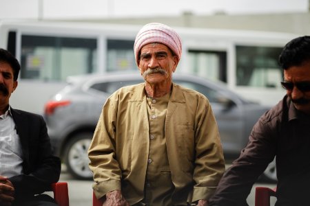 Views of a Ezidi gathering at the office of the Ezidi Progress Party's office in Shingal 02