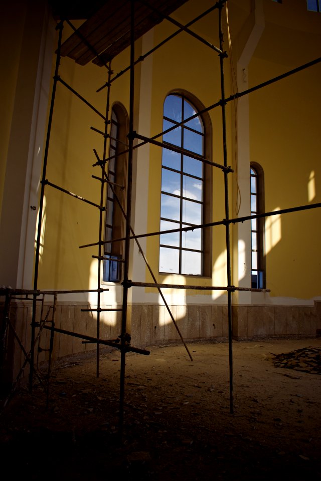 Views of an Armenian church being constructed at the outskirts of the Ankawa neigborhood in Erbil 08