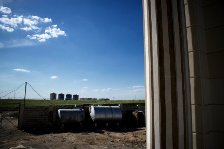 Views of an Armenian church being constructed at the outskirts of the Ankawa neigborhood in Erbil 04
