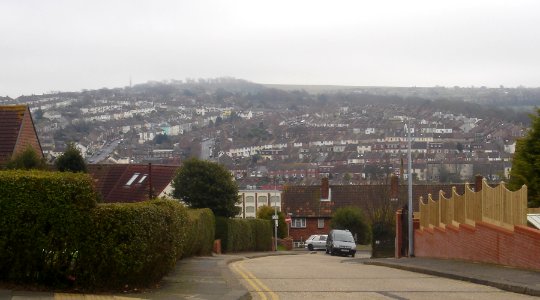 Views of Brighton and Hove - Bear Road and Coombe Road Area from Davey Drive, Hollingdean