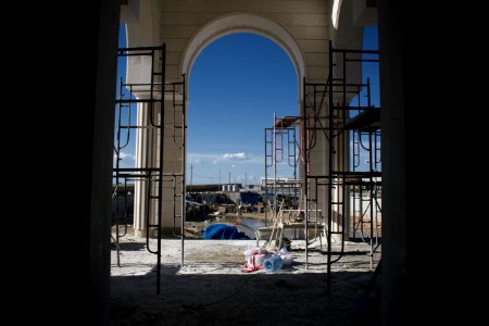 Views of an Armenian church being constructed at the outskirts of the Ankawa neigborhood in Erbil 25