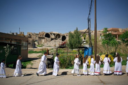 Views of the 2018 Palm Sunday festival in the Chaldean Catholic town of alQosh 06