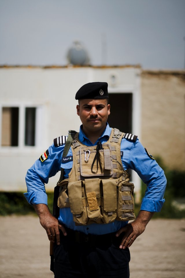 Views of Shia Kurdish police officer at the Shia shrine of Zakr Al-Deen in Shingal in April of 2019, following its destruction by the Islamic State 39