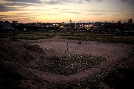 Views of pottery sherds, previous excavation sites, and the mound itself at 'Kelik Mishik' archaeological mound in Erbil 30
