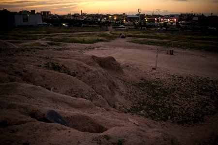 Views of pottery sherds, previous excavation sites, and the mound itself at 'Kelik Mishik' archaeological mound in Erbil 28