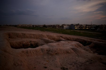 Views of pottery sherds, previous excavation sites, and the mound itself at 'Kelik Mishik' archaeological mound in Erbil 33