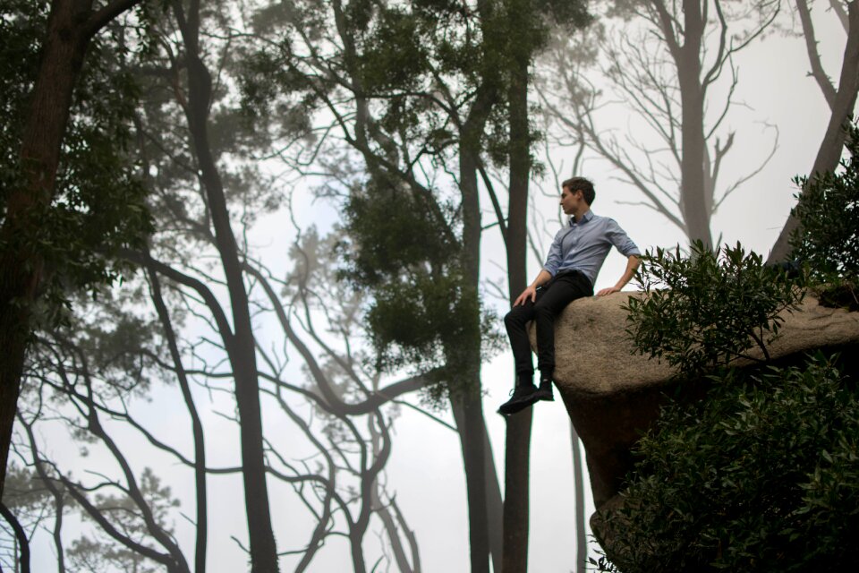 Person rock sitting
