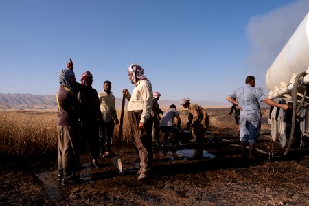 Views of the field fires in summer of 2019 that were sweeping across Sinjar (Shingal) 44