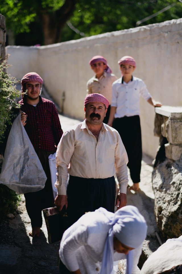 Views in summer of 2019 around Lalish, including Ezidi pilgrims and worshippers 22