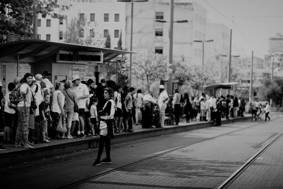 Views of the Jaffa Street train going to Central Station in Jerusalem 01