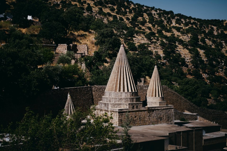 Views in summer of 2019 around Lalish, including Ezidi pilgrims and worshippers 12