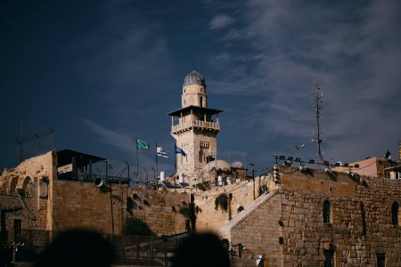Views in October of 2019 toward the Temple Mount in the Old City of Jerusalem 45