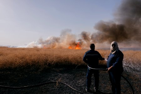 Views of the field fires in summer of 2019 that were sweeping across Sinjar (Shingal) 28